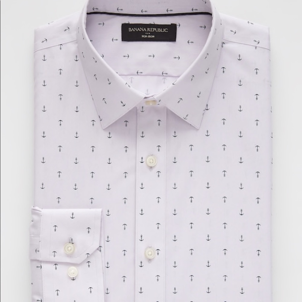 Banana Republic Anchor No Iron Shirt - Men’s XL